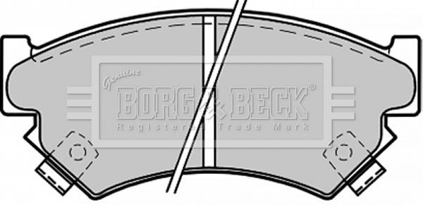 BORG & BECK Комплект тормозных колодок, дисковый тормоз BBP1215